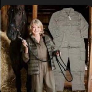 56.) Martha Stewart Tan Jumpsuit